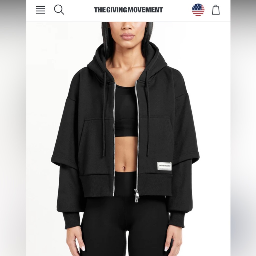 The Giving Movement Organic Cotton Heavyweight Zip-Up hoodie